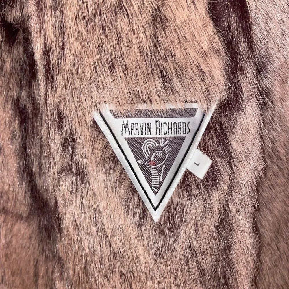 Marvin Richards Vintage Y2k Penny Lane Tan Teddy Jacket with Fur Trim